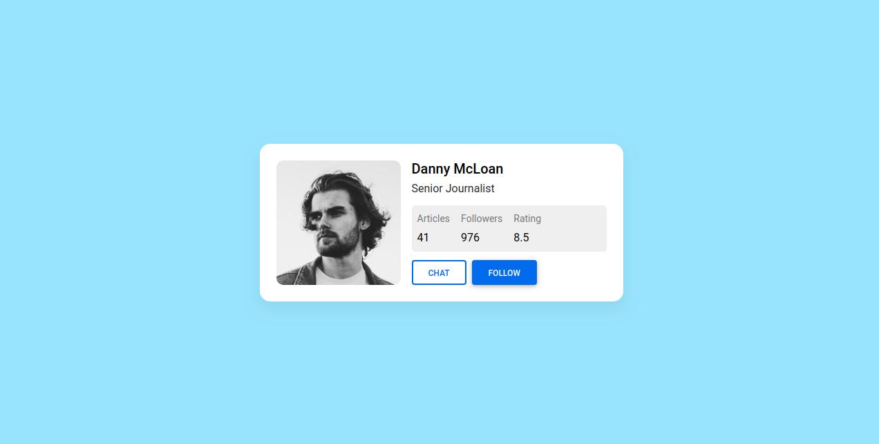 React Card Layout Example