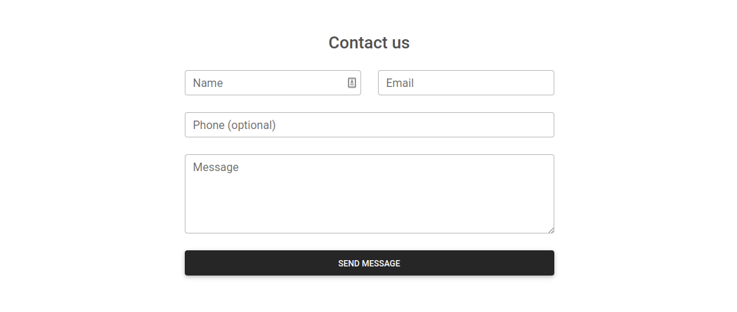 Bootstrap 5 eCommerce Contact Form Design Block