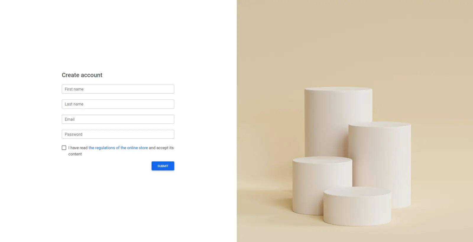 Bootstrap 5 eCommerce Register Form Design Block