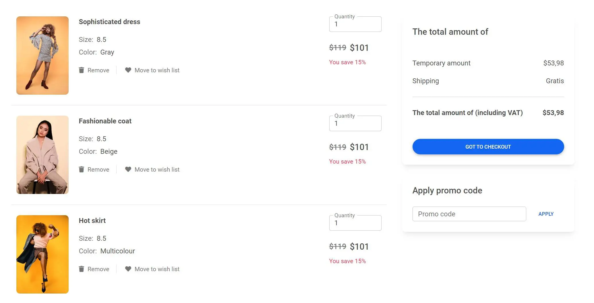 Bootstrap 5 Shopping Cart Gallery and Product Details Design Block