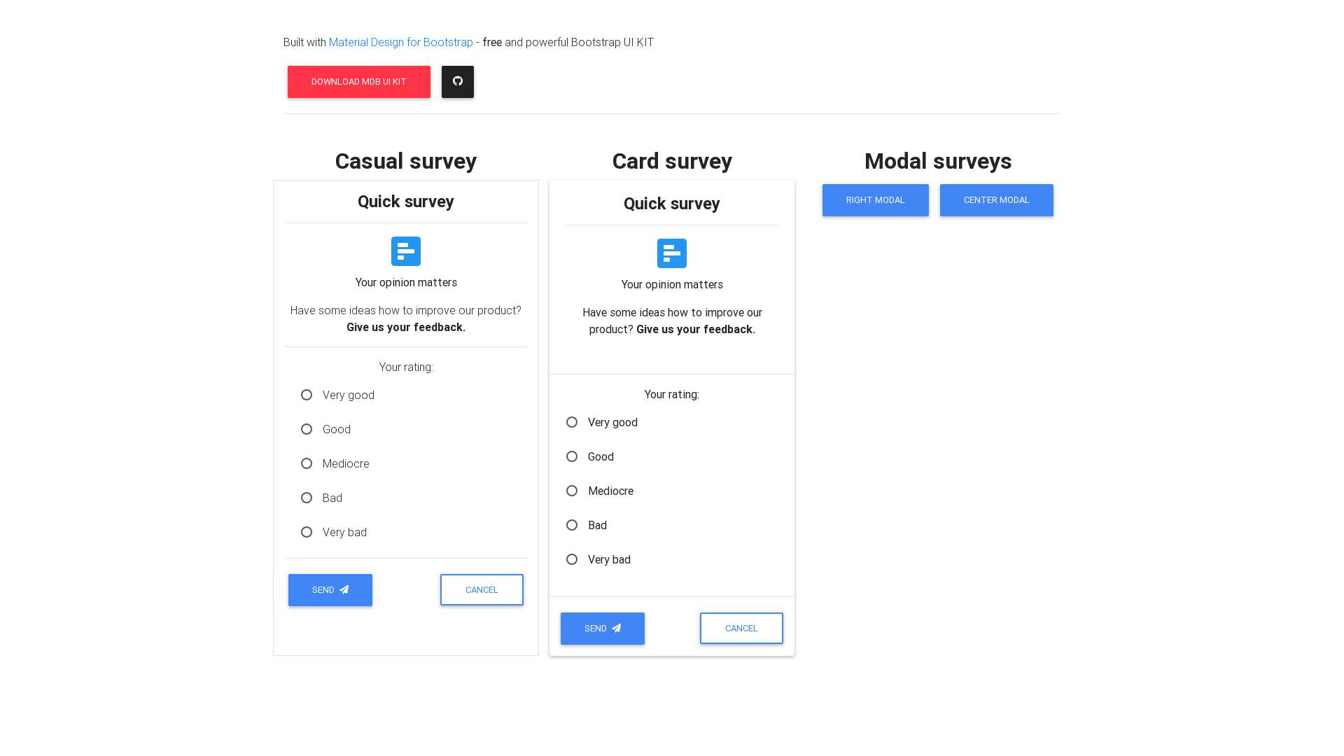 Bootstrap Survey Template Free Download