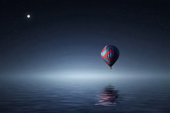 Balloon in the Night Sky