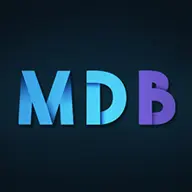 MDB logo with dark background
