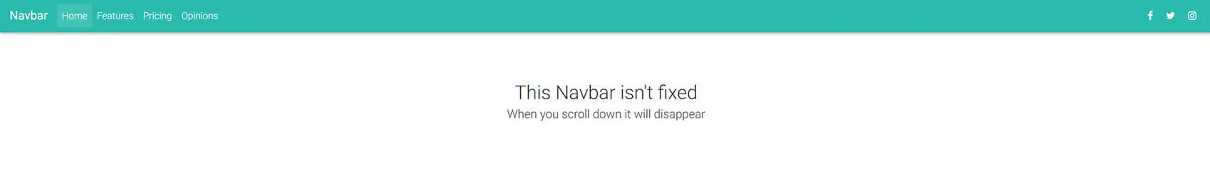 Website with a regular fixed Navbar.