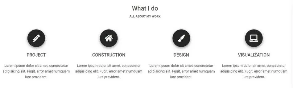 Bootstrap 5 Architect Portfolio Design Block