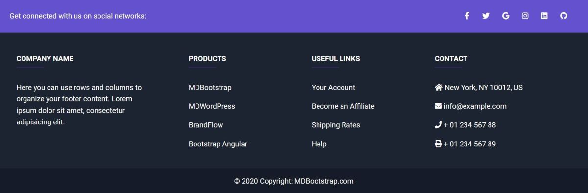 25 Responsive Bootstrap Footers Examples Various Templates Design Functionalities