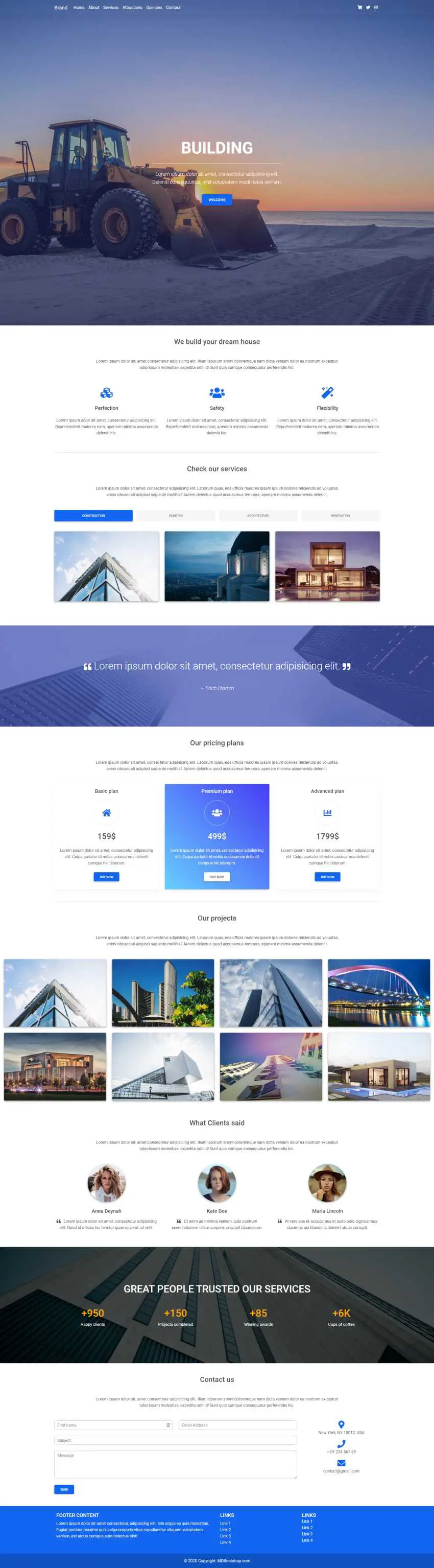 Bootstrap 5 Construction Landing Page