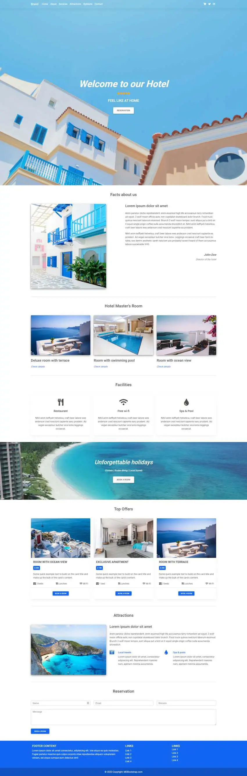 Bootstrap 5 Hotel Landing Page