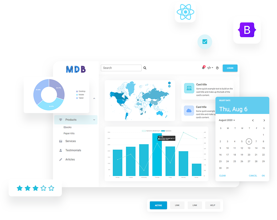 MDB PRO - Material Design For Bootstrap 5 With React