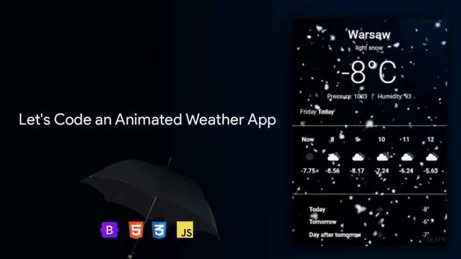 Bootstrap 5 weather application