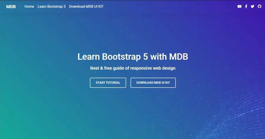 MDB 5 - Bootstrap 5 & Material Design 2.0