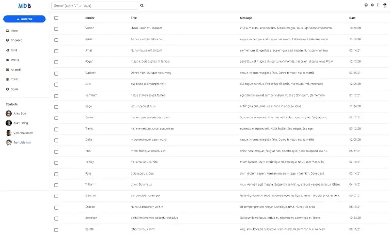 Bootstrap 5 Gmail LAB Project