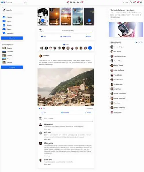 facebook layout design