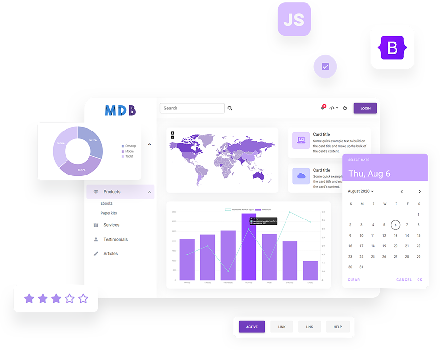 MDB 5 - Bootstrap 5 Material Design 2.0