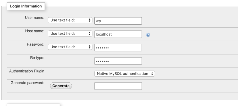 New user screen
