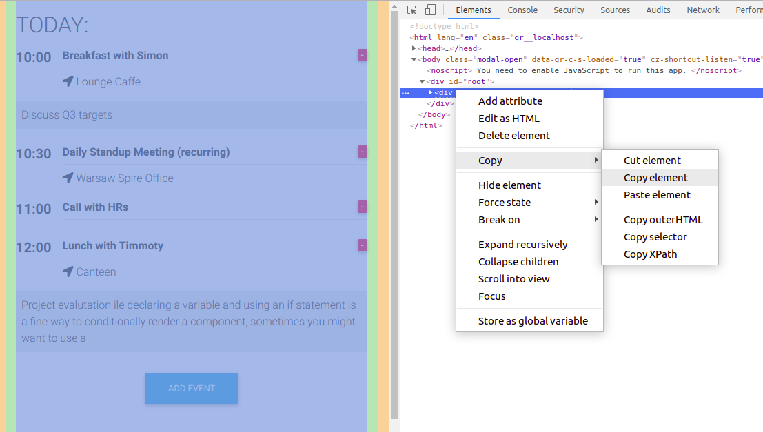 Copy HTML