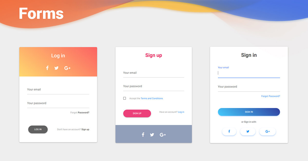 bootstrap login form sample