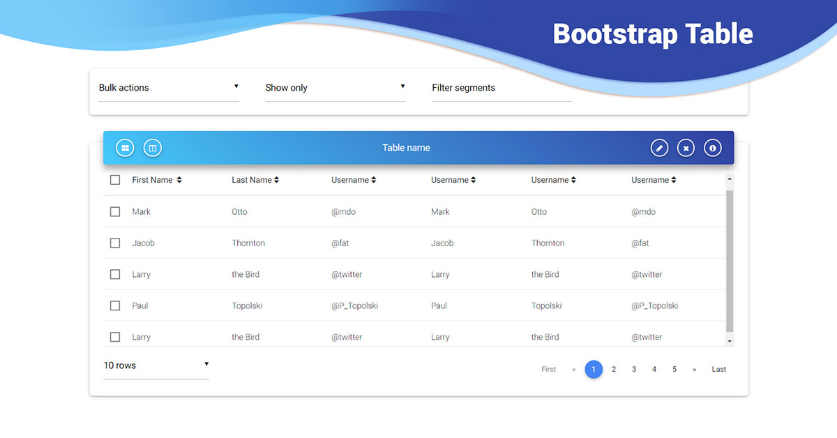 Bootstrap 4 Datatables - free examples, templates & tutorial