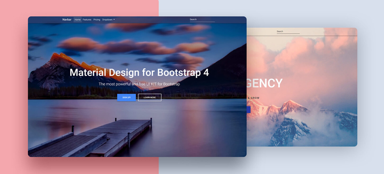 Full Background Image Template - Material Design for Bootstrap