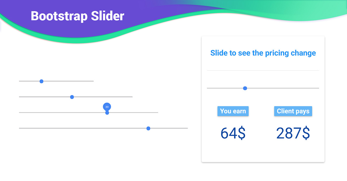 React Slider Bootstrap 4 Material Design Examples Tutorial 