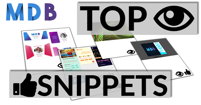 MD Bootstrap Snippets - Best Source Of Bootstrap Code Examples & Plugins